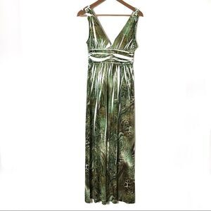 Wish Collection Maxi Dress Size Large Green‎ Beach Cruise Cocktail Date Night